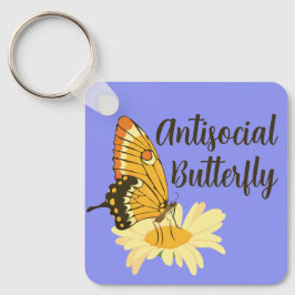 内向性おもしろい交対蝶の贈り物 キーホルダー