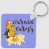 内向性おもしろい交対蝶の贈り物 キーホルダー (裏面)