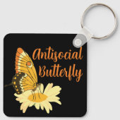 内向性おもしろい交対蝶の贈り物 キーホルダー (裏面)