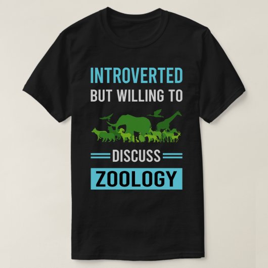 内向性動物学者 Tシャツ (デザイン正面)