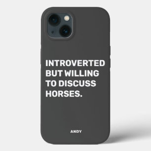 内向的おもしろいだが馬について話し合う意志がある iPhone 13ケース