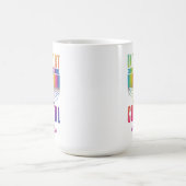 内向的だがクリスタルの議論に喜んでカスタムいる コーヒーマグカップ (中央)