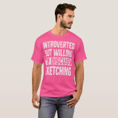 内向的だがスケッチ・アートAについて話し合う Tシャツ (正面フル)