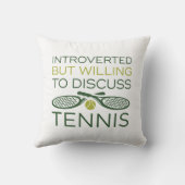 内向的だがテニスについて話し合う意志がある クッション (裏面)