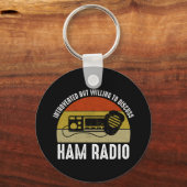 内向的だがハムラジオについて話し合う用意がある キーホルダー (裏面)