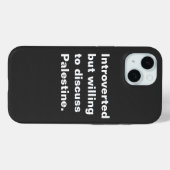 内向的だがパレスチナについて話し合う用意がある Case-Mate iPhoneケース (裏面 (横))