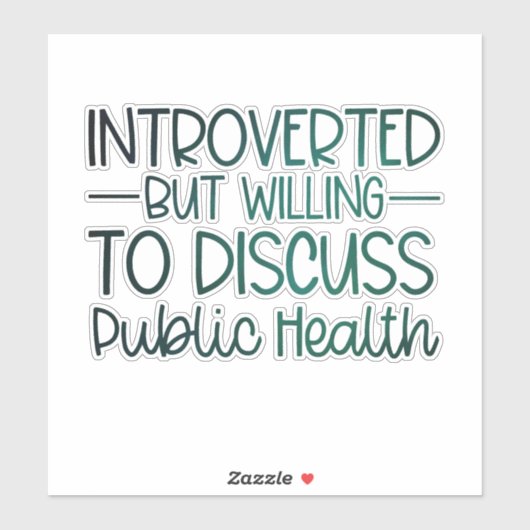 内向的だが公共の健康について話し合う意志がある シール (シート)