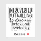 内向的だが心理学を話し合う意志がある シール (シート)