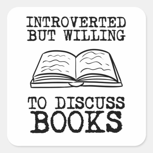 内向的だが本について話し合う意志がある スクエアシール (正面)