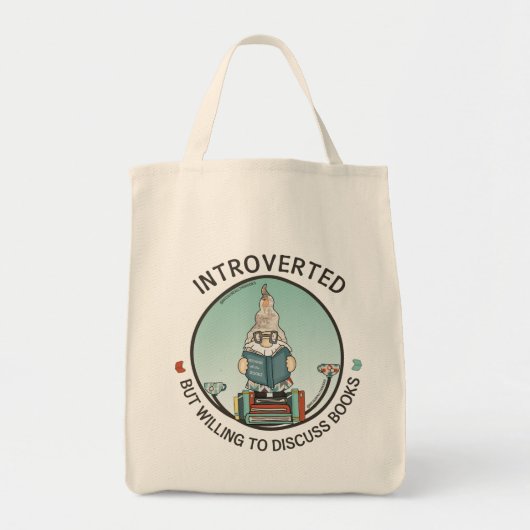 内向的だが本について話し合う意志がある トートバッグ (正面)