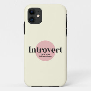 内向的だが本について話し合う iPhone 11 ケース