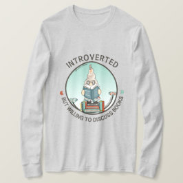 内向的だが本のTシャツについて話し合う Tシャツ