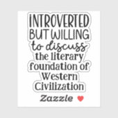内向的だが歴史について話し合う意志がある シール (シート)