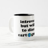内向的だが漫画学について話し合う気がある ツートーンマグカップ (正面左)