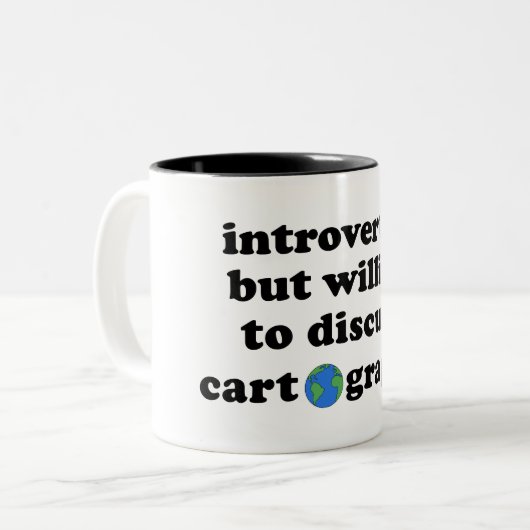 内向的だが漫画学について話し合う気がある ツートーンマグカップ (正面左)