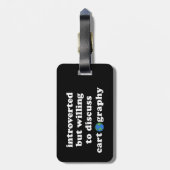 内向的だが漫画学について話し合う気がある ラゲッジタグ (裏面縦)