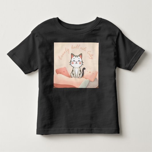 内向的だが猫の話し合いを楽しむおもしろい- Ca トドラーTシャツ (正面)