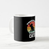内向的だが猫の話に進おもしろいむ コーヒーマグカップ (正面左)