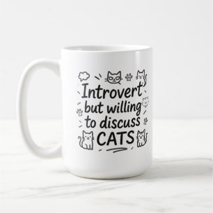 内向的だが猫の話に進む コーヒーマグカップ
