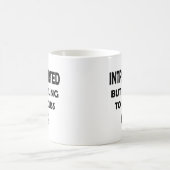 内向的だが猫は常に話題だおもしろい。 コーヒーマグカップ (中央)