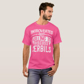 内向的だが生殖器Gについて話し合う意思おもしろいがある Tシャツ (正面フル)