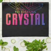 内向的だが結晶について話し合う気がある キッチンタオル (折り畳み)