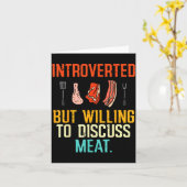 内向的だが肉やBBQについて話す意思あり カード (黄色い花)