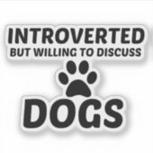 内向的だが話し合いを進める犬 シール (正面)