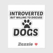 内向的だが話し合いを進める犬 シール (シート)