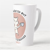 内向的だが話し合う気おもしろい持ち – Cat カフェラテマグ (右アングル)