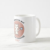 内向的だが話し合う気おもしろい持ち – Cat コーヒーマグカップ (正面右)