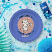 内向的だが話し合う気おもしろい持ち – Cat ペーパープレート (パーティー)