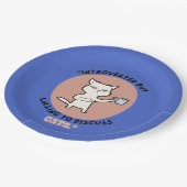 内向的だが話し合う気おもしろい持ち – Cat ペーパープレート (アングル)