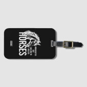 内向的だが馬について話し合う意思があるおもしろい ラゲッジタグ (正面横)