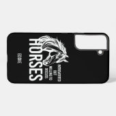 内向的だが馬について話し合う意思があるおもしろい SAMSUNG GALAXYケース (裏面横)