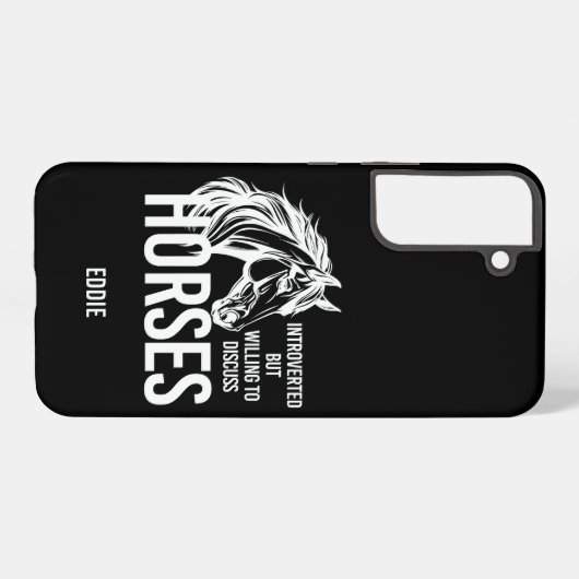 内向的だが馬について話し合う意思があるおもしろい SAMSUNG GALAXYケース (裏面横)