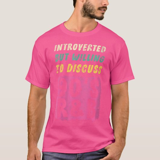 内向的だが90年代のRbについて話し合う意志がある女性 Tシャツ (正面)