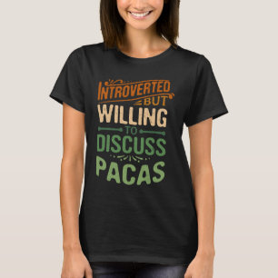 内向的だが、パカの動物の私について話し合う喜び Tシャツ
