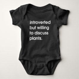 内向的だが、植物について話し合う意思がある。 ベビーボディスーツ