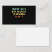 内向的だが、植物の内向的な話し合いを望む 名刺 (正面/裏面)