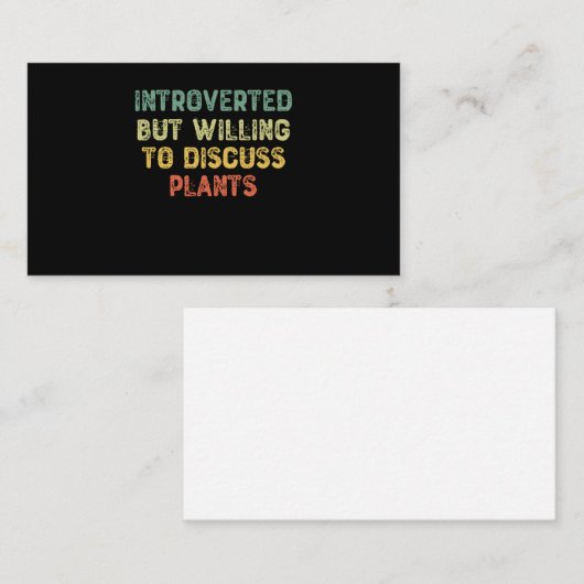 内向的だが、植物の内向的な話し合いを望む 名刺 (正面/裏面)