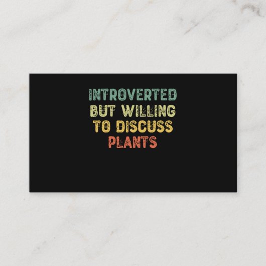 内向的だが、植物の内向的な話し合いを望む 名刺 (正面)
