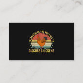 内向的だが、鶏について話し合う意思があるおもしろい 名刺 (裏面)