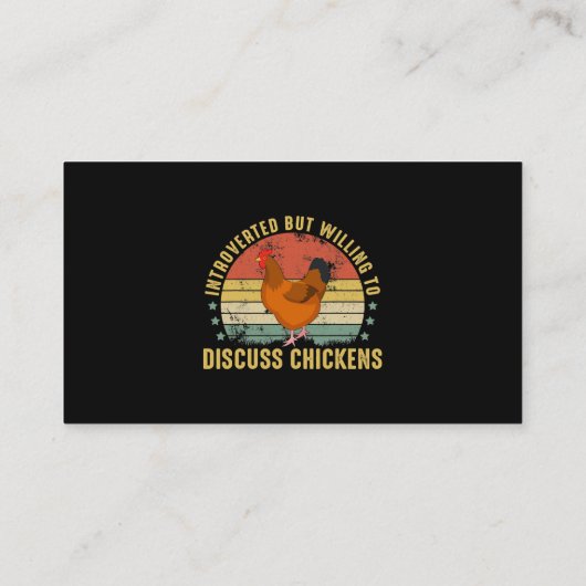 内向的だが、鶏について話し合う意思があるおもしろい 名刺 (裏面)