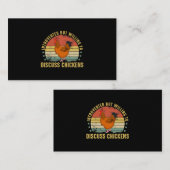 内向的だが、鶏について話し合う意思があるおもしろい 名刺 (正面/裏面)