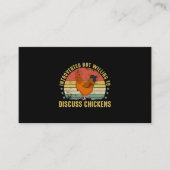 内向的だが、鶏について話し合う意思があるおもしろい 名刺 (正面)
