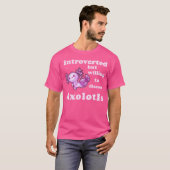 内向的だがAxolotls Salamaについて話し合う意志 Tシャツ (正面フル)