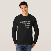 内向的だけどサッカーの話ならするよ 内向的 Tシャツ (正面フル)