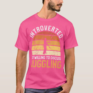 内向的だけどジャグリングについてなら話します ジャグラー Tシャツ