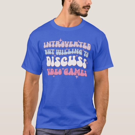 内向的だけどビデオゲームの話ならする Tシャツ (正面)
